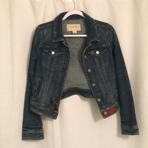 Dark blue cropped denim jacket size S